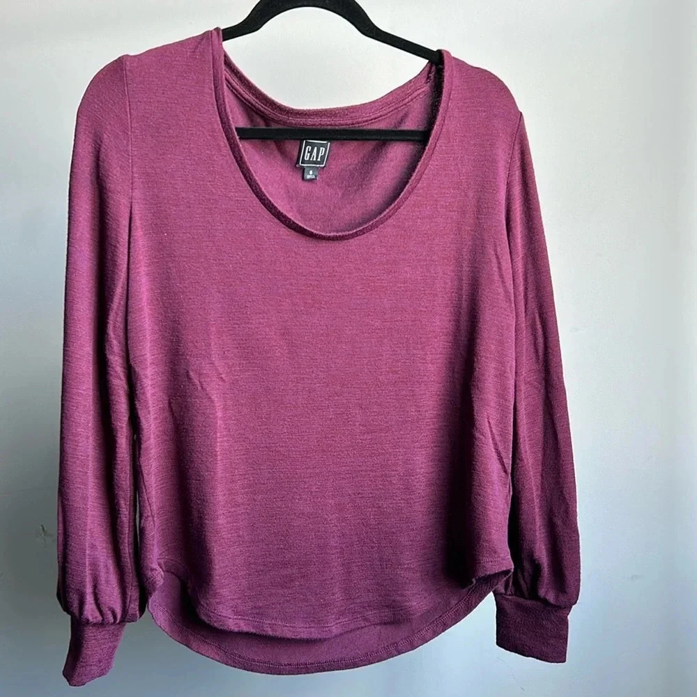 GAP Long Sleeve Shirt Maroon | Petite | GAP Petite Long Sleeve shirt | Maroon - Picture 1 of 8